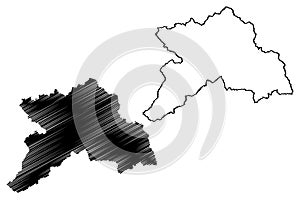 Murau district (Republic of Austria or Ã–sterreich, Styria, Steiermark or Å tajerska state) map